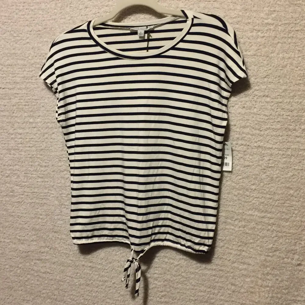 Green Envelope Black White striped Women's tank top size S NWT - Picture 1 of 5
